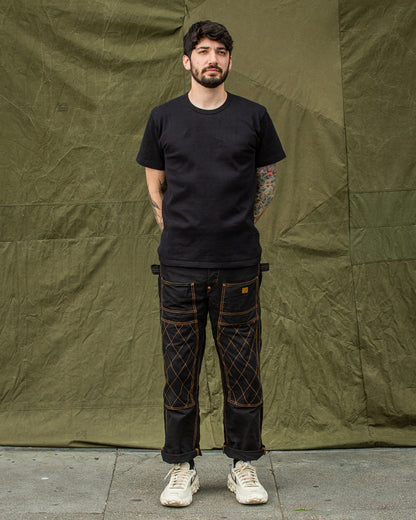 Wonder Looper Double Heavyweight Crewneck T-shirt - Black - Standard & Strange