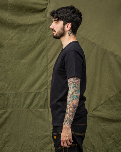 Wonder Looper Double Heavyweight Crewneck T-shirt - Black - Standard & Strange