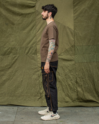 Wonder Looper Double Heavyweight Crewneck T-shirt - Khaki Green - Standard & Strange
