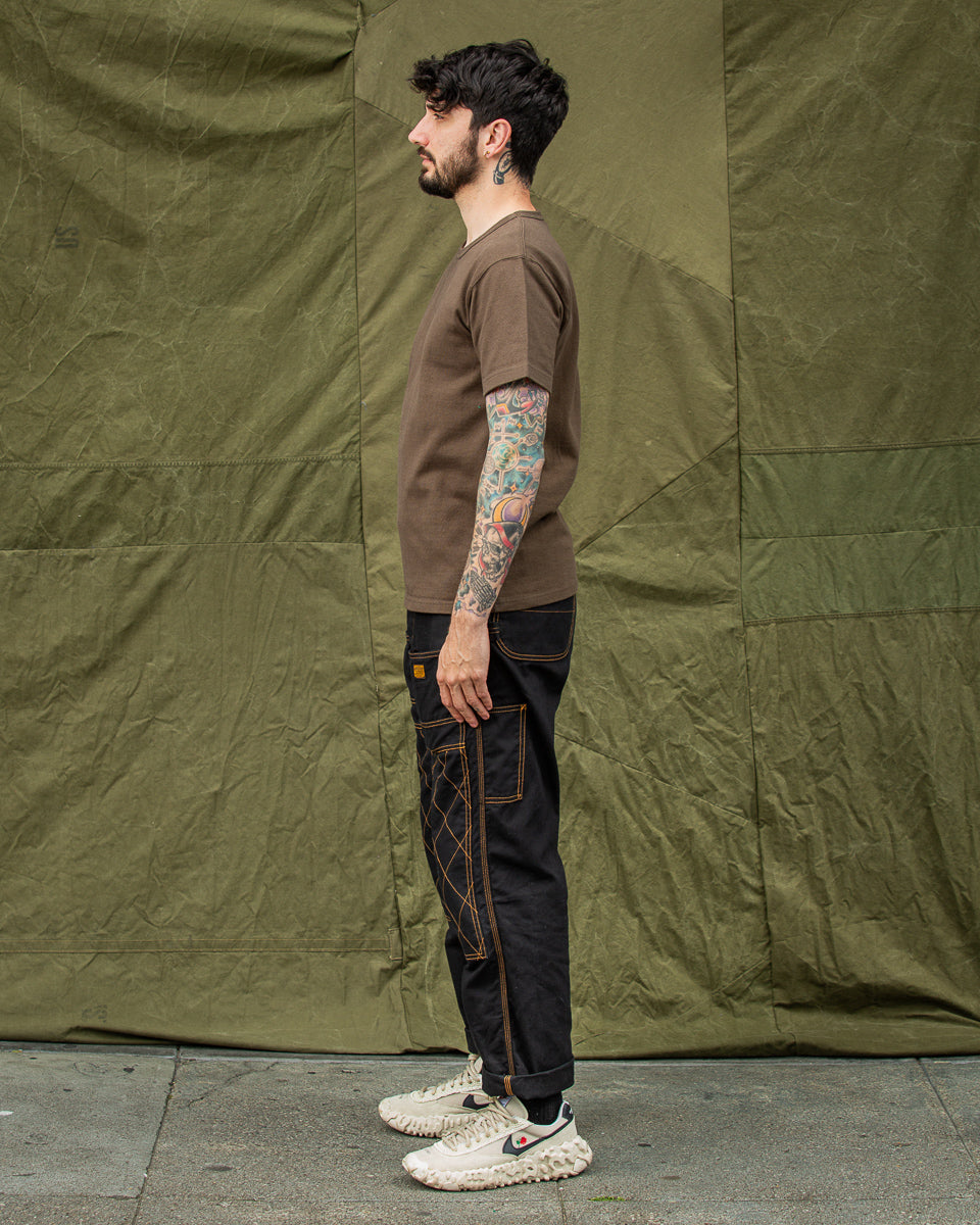 Wonder Looper Double Heavyweight Crewneck T-shirt - Khaki Green - Standard & Strange