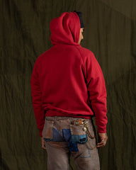Wonder Looper Double Heavyweight French Terry Pullover Hoodie - Red - Standard & Strange