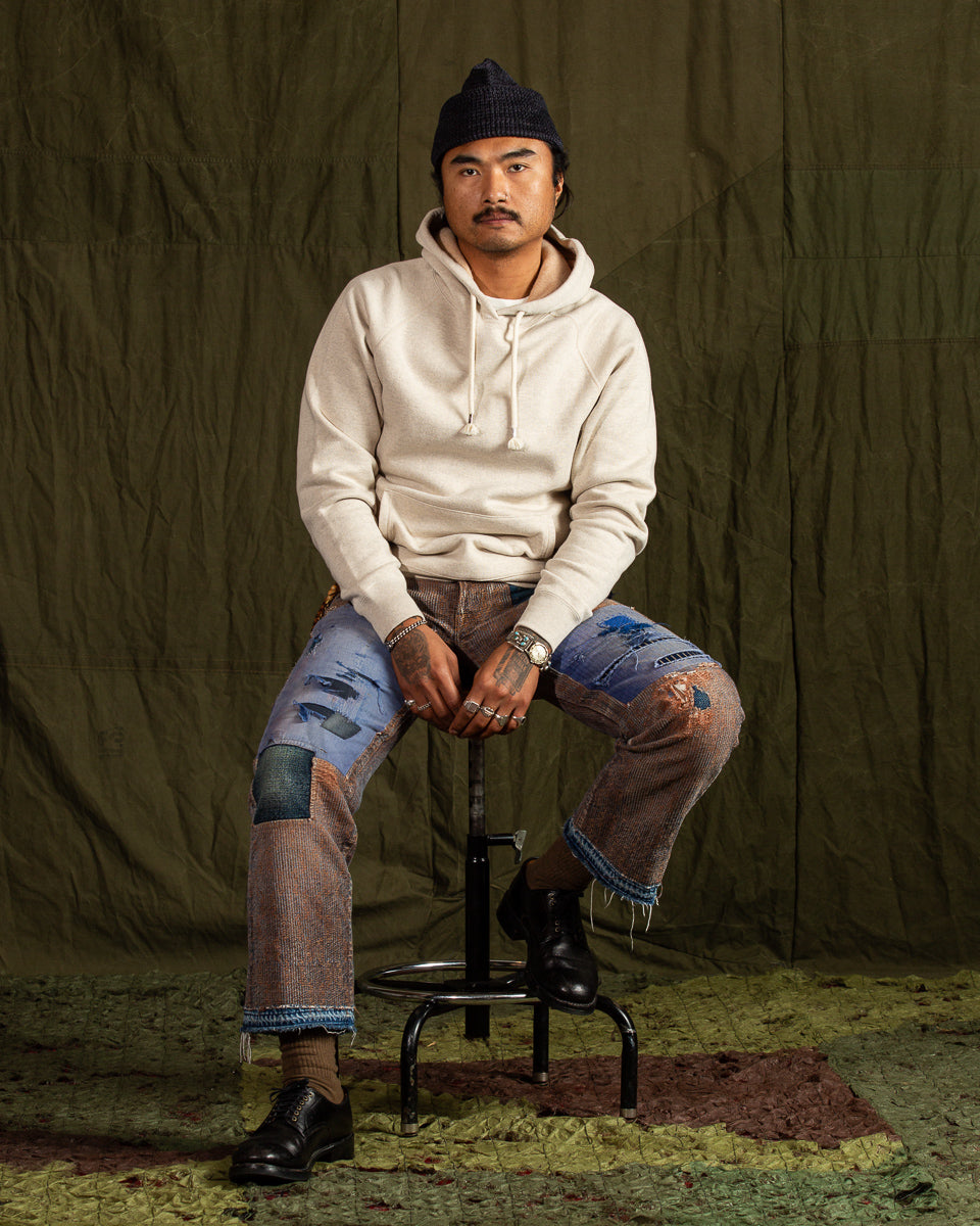 Wonder Looper Fleeced Foxfibre® Pullover Hoodie - Oatmeal - Standard & Strange