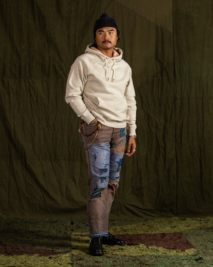 Wonder Looper Fleeced Foxfibre® Pullover Hoodie - Oatmeal - Standard & Strange