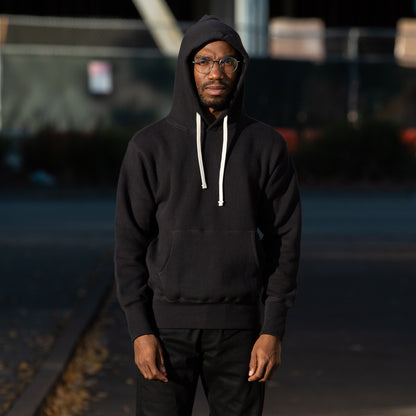 The Real McCoy's Loopwheel Pullover Hoodie - Black - Standard & Strange