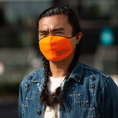 1st PAT-RN MASK, KNIT, DOUBLE LAYER - S&S ORANGE - Standard & Strange