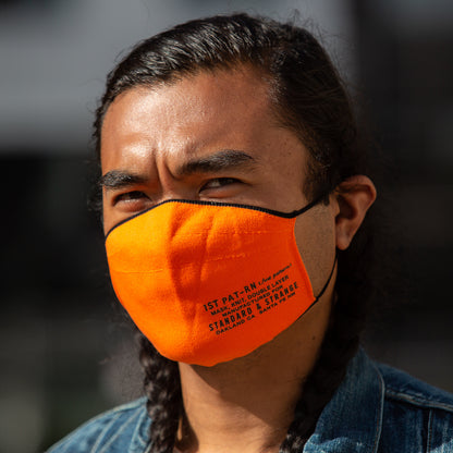 1st PAT-RN MASK, KNIT, DOUBLE LAYER - S&S ORANGE - Standard & Strange