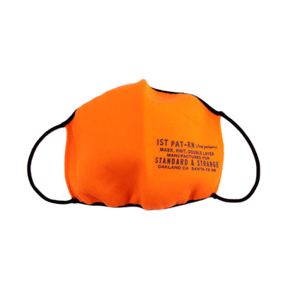 1st PAT-RN MASK, KNIT, DOUBLE LAYER - S&S ORANGE - Standard & Strange
