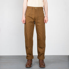 The Real McCoy's 8 Hour Union Brown Canvas Double Knee Trouser - Standard & Strange