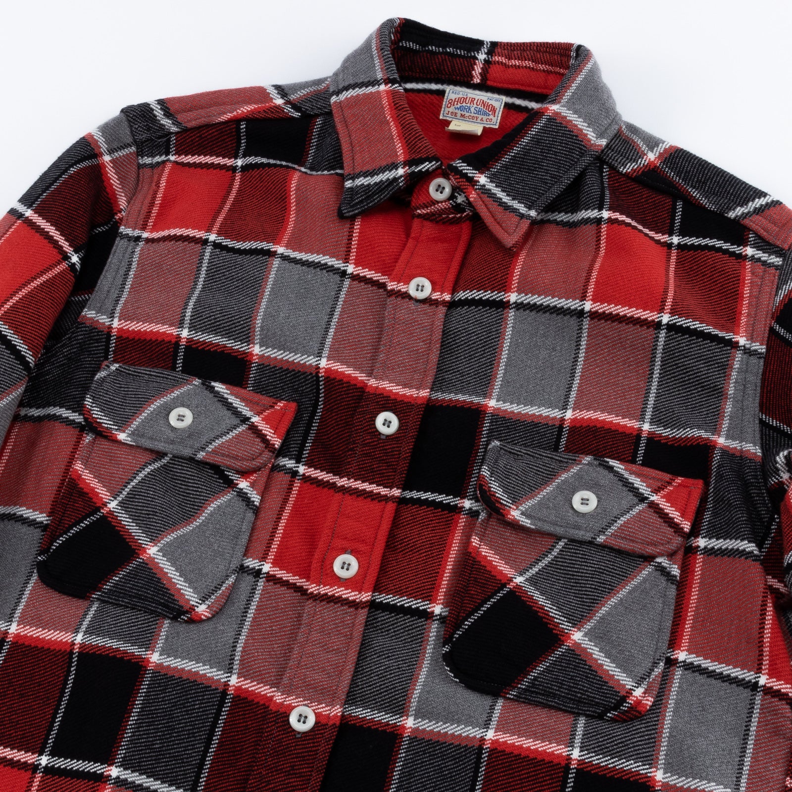 The Real McCoy's 8HU Napped Flannel Shirt / Tongass Plaid - Red - Standard & Strange