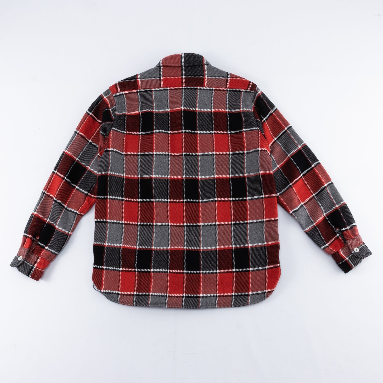 The Real McCoy's 8HU Napped Flannel Shirt / Tongass Plaid - Red - Standard & Strange