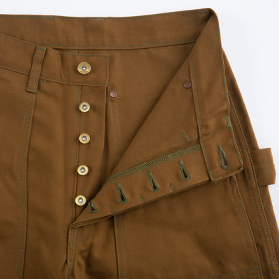 The Real McCoy's 8 Hour Union Brown Canvas Double Knee Trouser - Standard & Strange