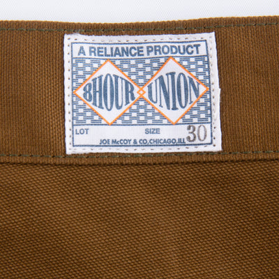 The Real McCoy's 8 Hour Union Brown Canvas Double Knee Trouser - Standard & Strange