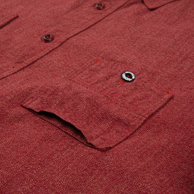 The Real McCoy's 8 Hour Union Twist Chambray Work Shirt - Red - Standard & Strange