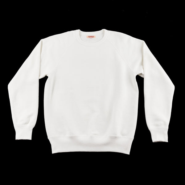 The Real McCoy's 9oz Loopwheel Raglan Sleeve Sweatshirt - Milk - Standard & Strange