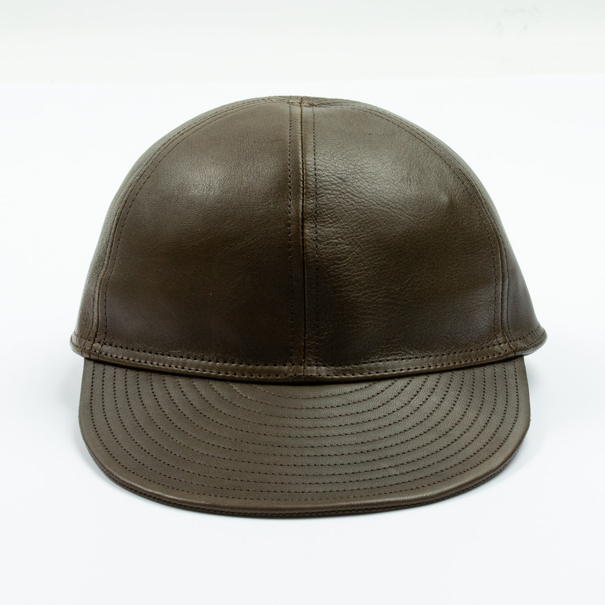 Papa Nui A-26 Cap - Olive Shinki Horsehide Leather – Standard & Strange