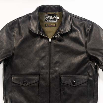 Attractions Horsehide A-1 Zip Jacket - Black - Standard & Strange