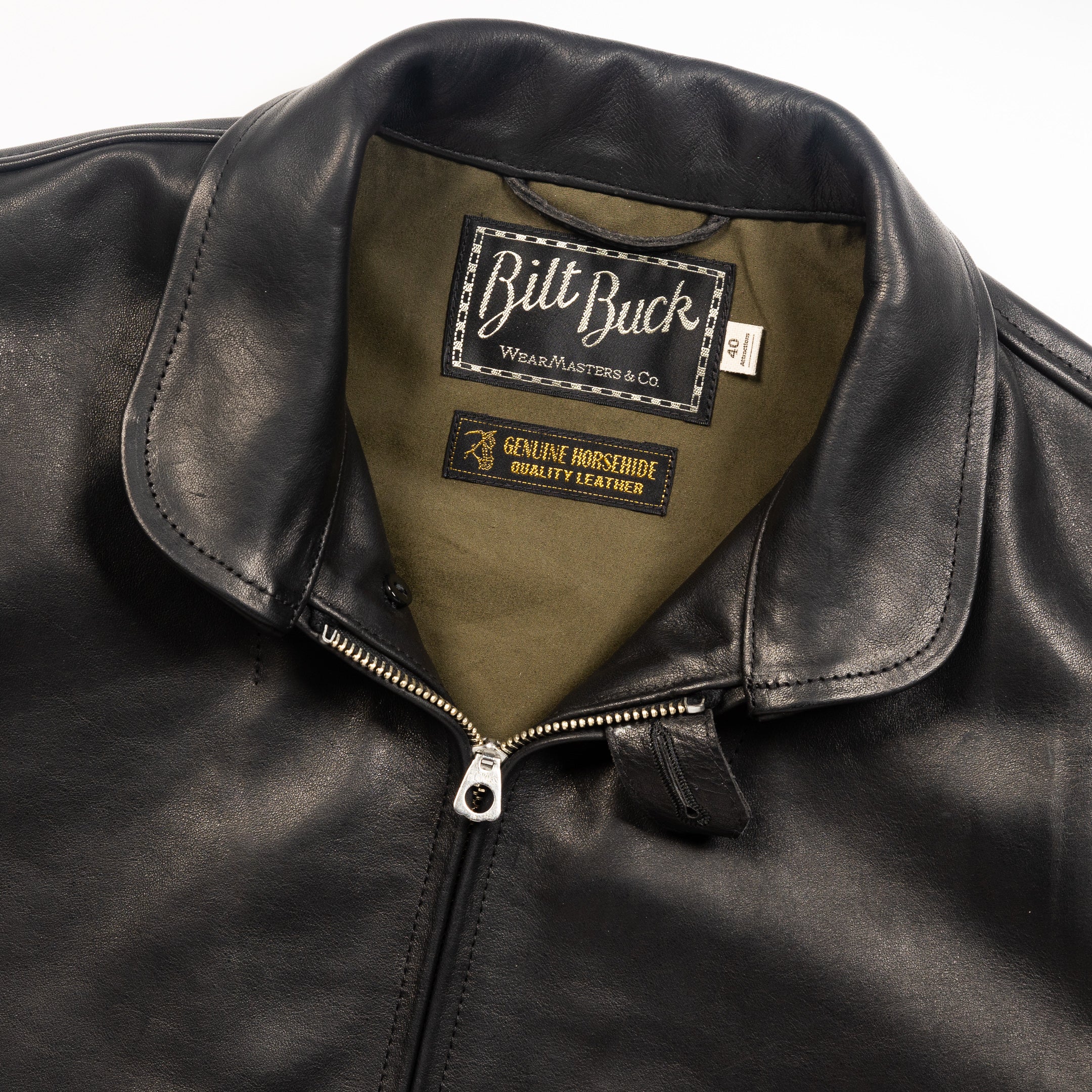 Attractions Horsehide A-1 Zip Jacket - Black – Standard & Strange