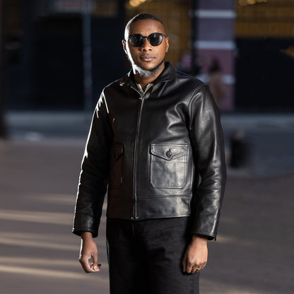 Attractions Horsehide A-1 Zip Jacket - Black - Standard & Strange