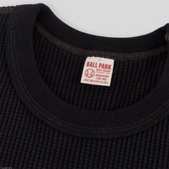 The Real McCoy's Joe McCoy Ball Park Long Sleeve Thermal Shirt - Black - Standard & Strange