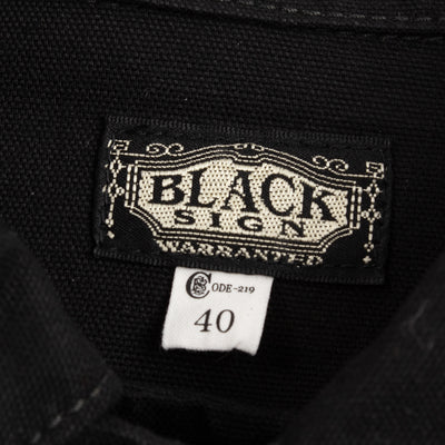 Black Sign 1950s Paraffin Duck Web Patch Hunting Jacket  - Midnight Black - Standard & Strange