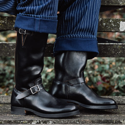 Black Sign BS Aviator Boots w/ Separate Biltrite Rubber - Black - Standard & Strange