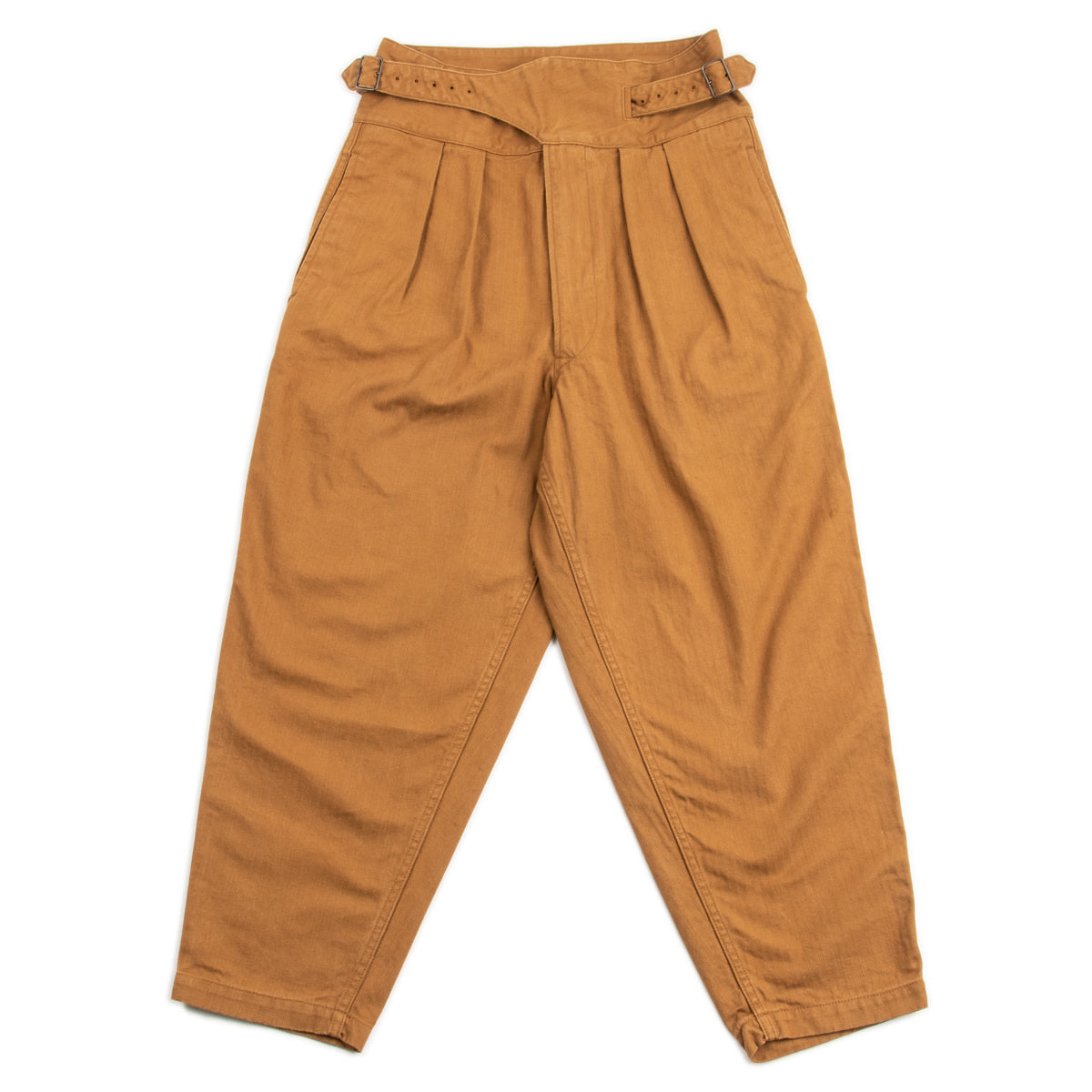 Black Sign Heavy Herringbone Old Clown Gurkha Pants - Old Camel