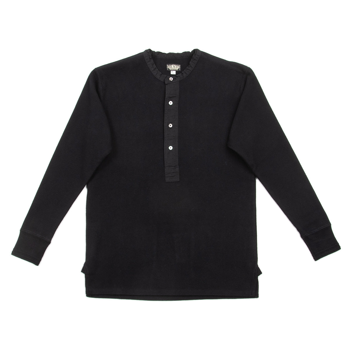 Black Sign Heavyweight 1920s Amish Henley - Black – Standard & Strange