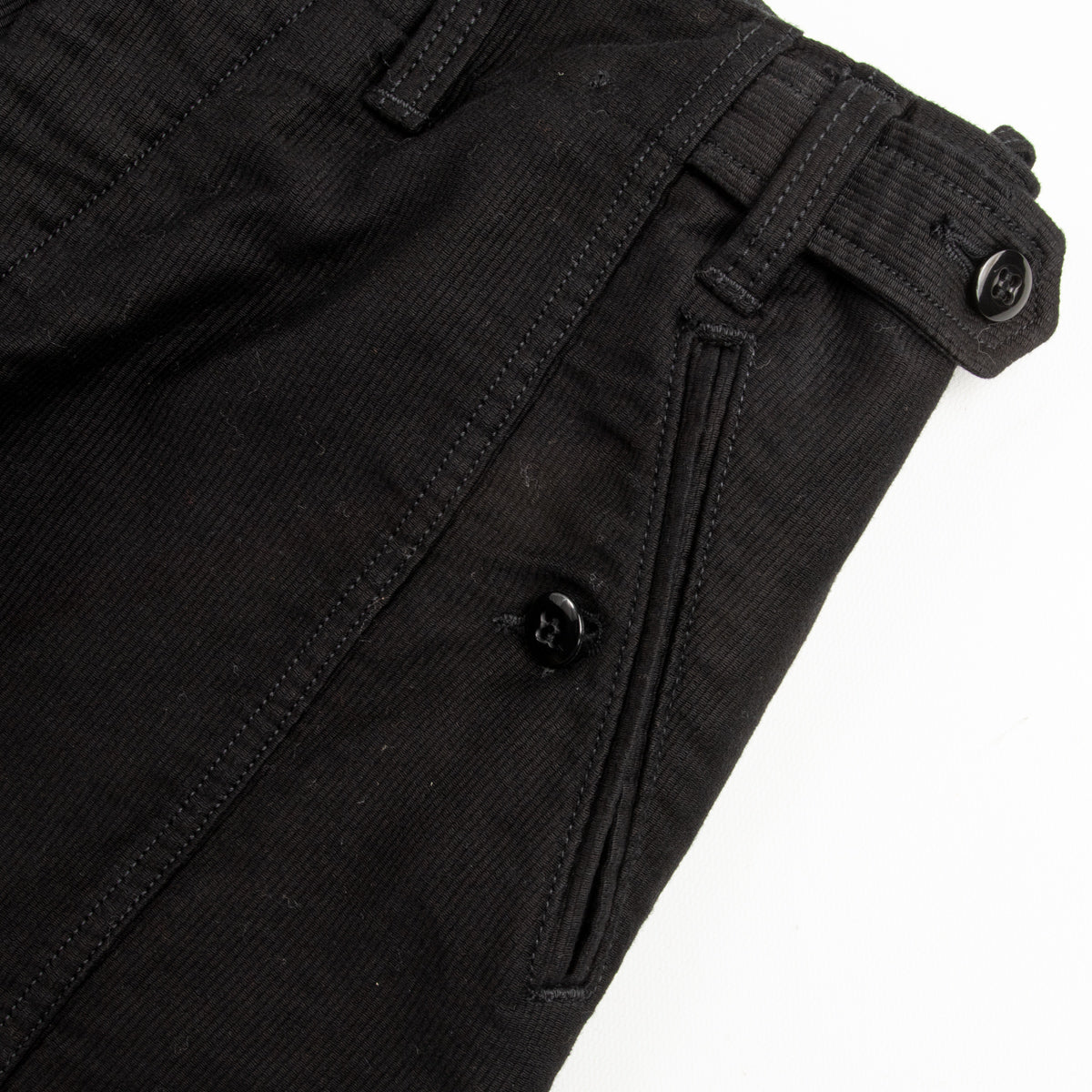 Military Cord Driving Trousers - Midnight Black