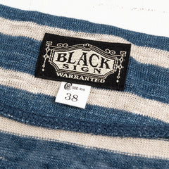 Black Sign Smoke Border Linen Tee - Ink Blue x Oatmeal - Standard & Strange