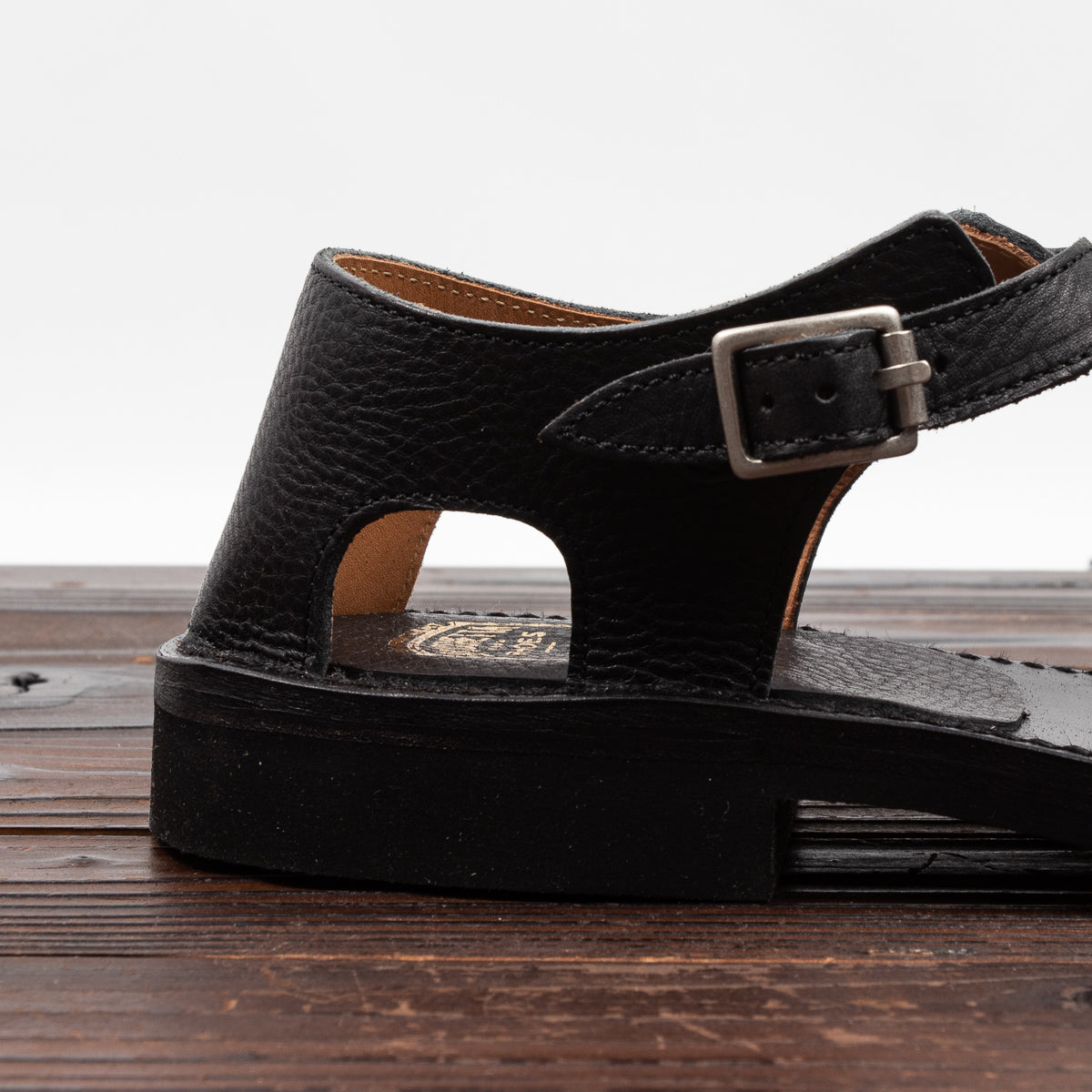 Bruschetta Shoes Orleans Sandal - Black Vachetta Leather