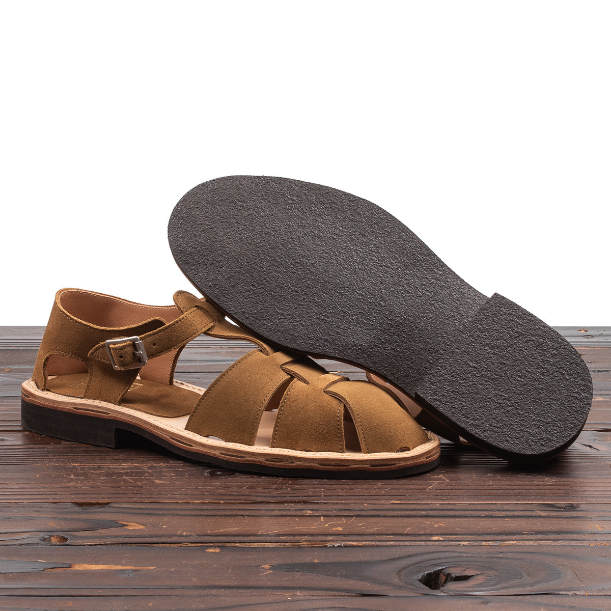 Bruschetta Shoes Orleans Sandal - Tan Suede – Standard & Strange