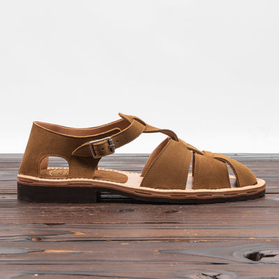 Bruschetta Shoes Orleans Sandal - Tan Suede - Standard & Strange