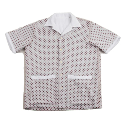 Bryceland's Co Towel Shirt - White w/ Navy/Red Circles - Standard & Strange