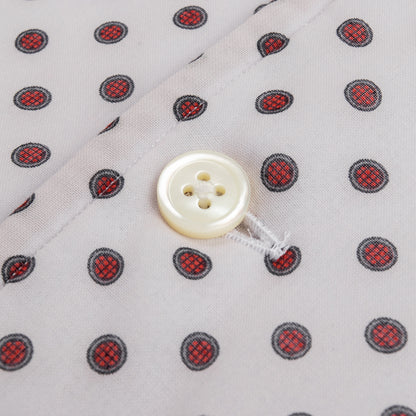 Bryceland's Co Towel Shirt - White w/ Navy/Red Circles - Standard & Strange