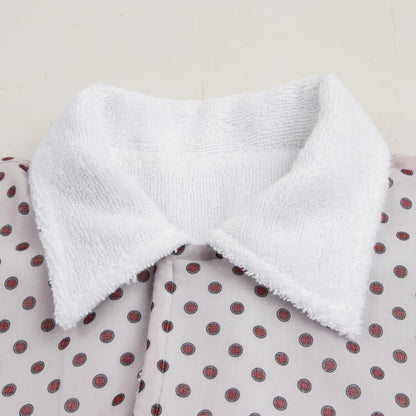 Bryceland's Co Towel Shirt - White w/ Navy/Red Circles - Standard & Strange