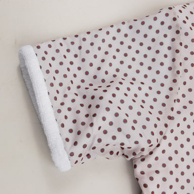 Bryceland's Co Towel Shirt - White w/ Navy/Red Circles - Standard & Strange