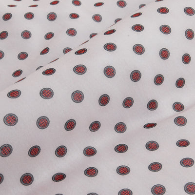 Bryceland's Co Towel Shirt - White w/ Navy/Red Circles - Standard & Strange