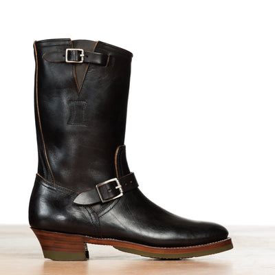 Clinch Boots Engineer Boots - Black Overdyed Horsebutt - CN Wide Last - Standard & Strange