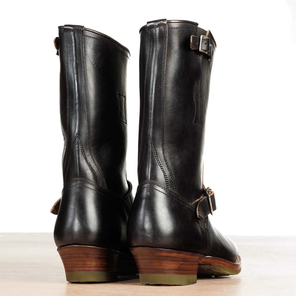 Clinch Boots Engineer Boots - Black Overdyed Horsebutt - CN Wide Last - Standard & Strange