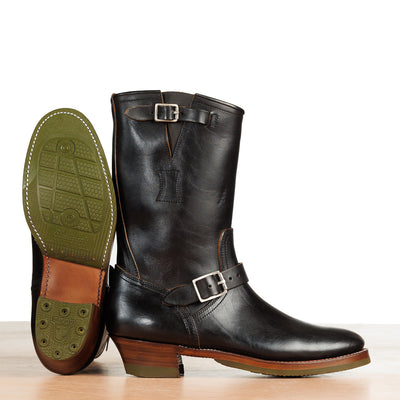 Clinch Boots Engineer Boots - Black Overdyed Horsebutt - CN Wide Last - Standard & Strange