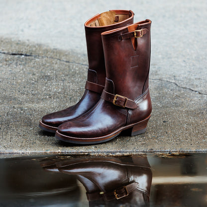 Clinch Boots Engineer Boots - Brown Overdyed Horsebutt - CN Wide Last - Standard & Strange