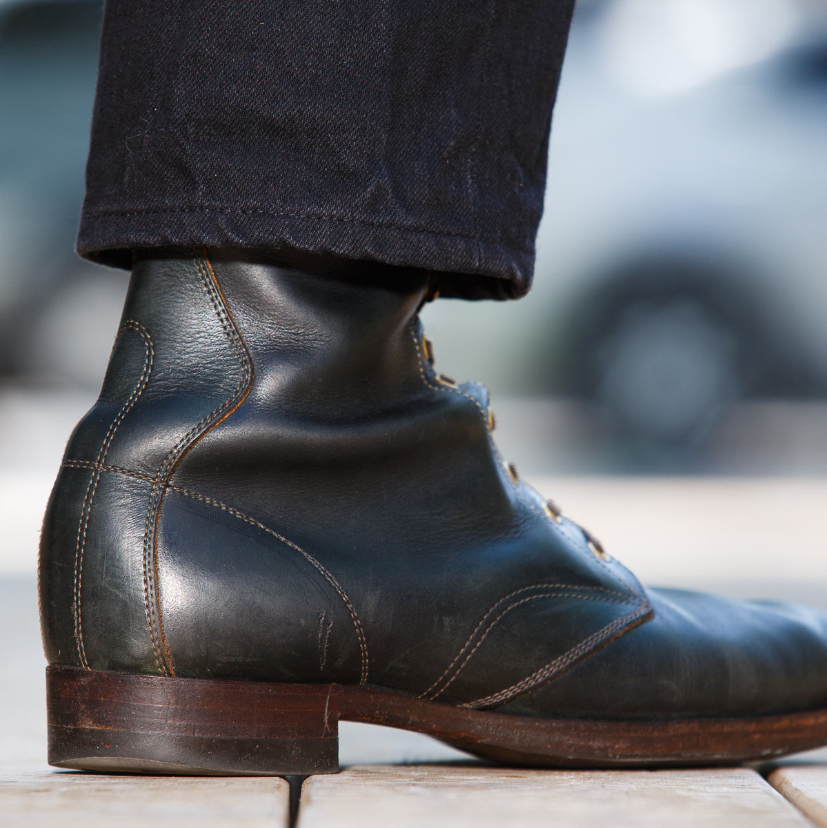 Clinch Boots Hi-Liner Boots - Black Overdyed Latigo - CN-S Last - Standard & Strange