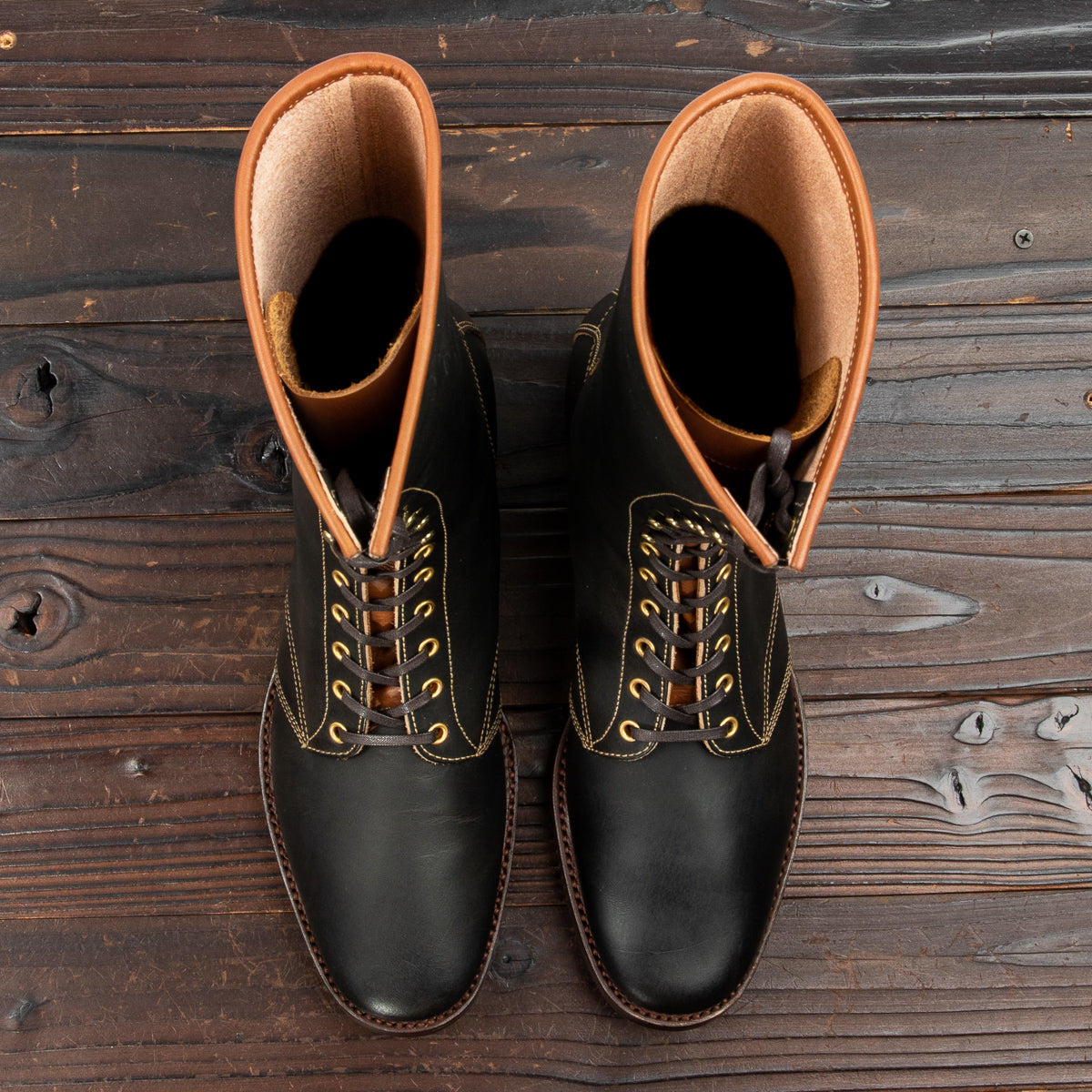 Clinch Boots Hi-Liner Boots - Black Overdyed Latigo - CN-S Last - Standard & Strange