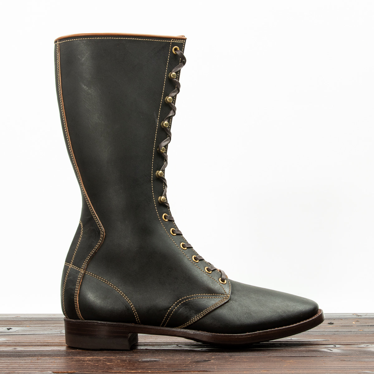 Clinch Boots Hi-Liner Boots - Black Overdyed Latigo - CN-S Last - Standard & Strange