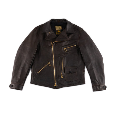 The Real McCoy's Cooper 30s Sports Jacket - Black Horsehide