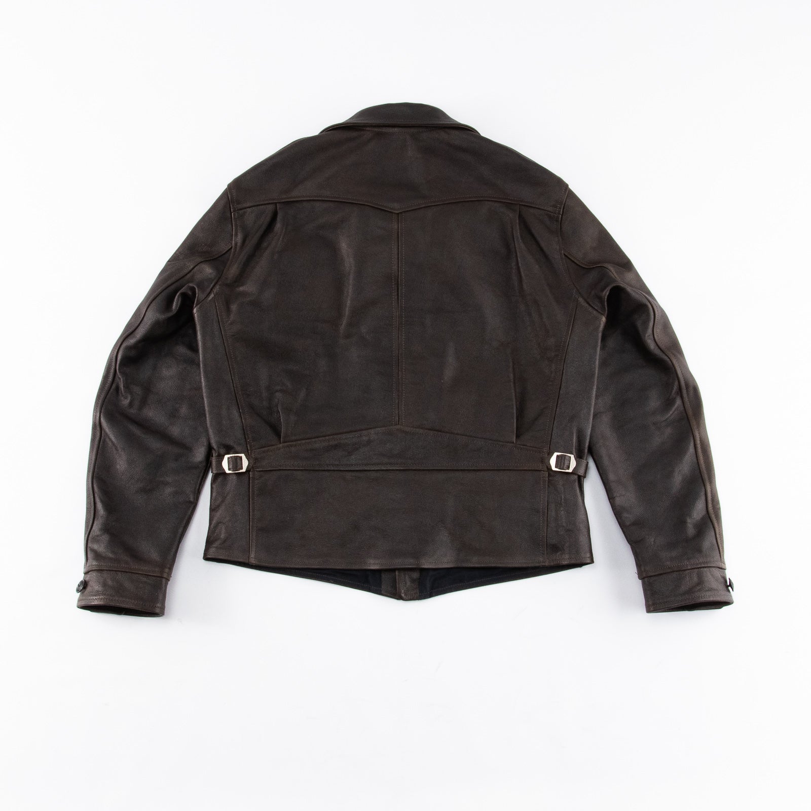 Leather Embossed Vest Jacket, Black, 36