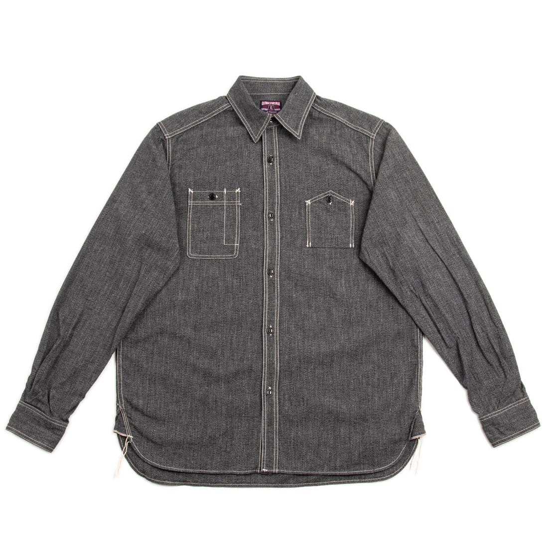 Eastman Leather Clothing Chambray Work Shirt - Charcoal - Standard & Strange