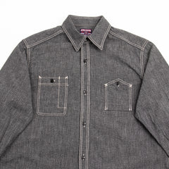 Eastman Leather Clothing Chambray Work Shirt - Charcoal – Standard ...
