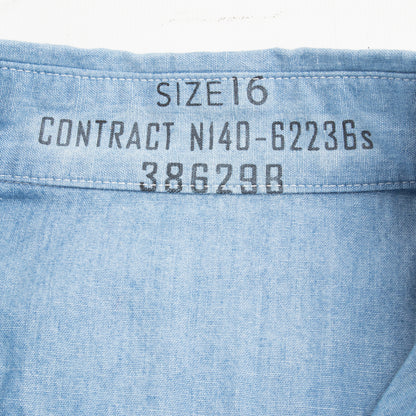 Eastman Leather Clothing USN Chambray Shirt - Blue - Standard & Strange