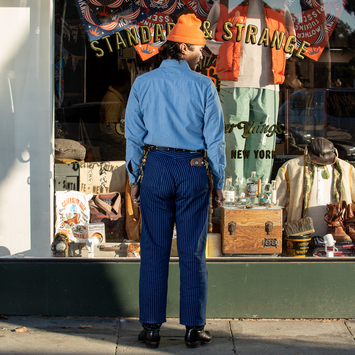 Eastman Leather Clothing USN Chambray Shirt - Blue - Standard & Strange